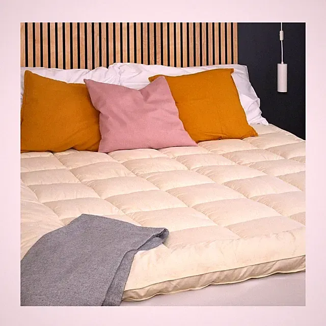 100% Merino Wool Mattress Topper for Back Pain Relief Natural Handmade Merino...