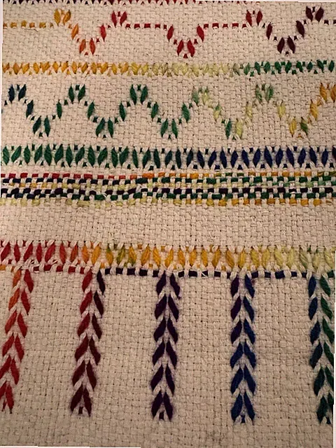 Beautiful Hand Stitched Throw Coverlet Blanket