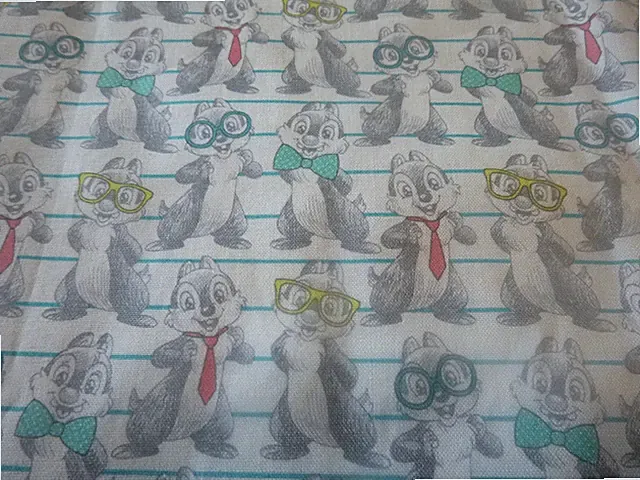 Chip and Dale Cotton Fabric a standard handcrafted pillowcase