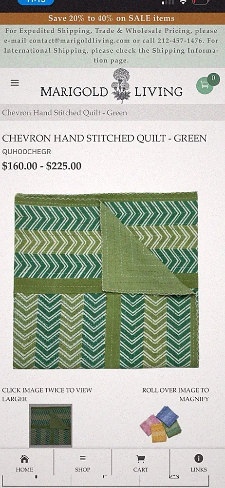 Cotton Chevron Hand Stitched Queen Quilt + 2 Shams Kantha! New Boho Bedding