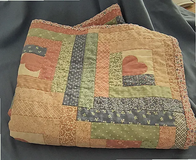 Hand Made Quilted Baby Blanket 39x44 inches