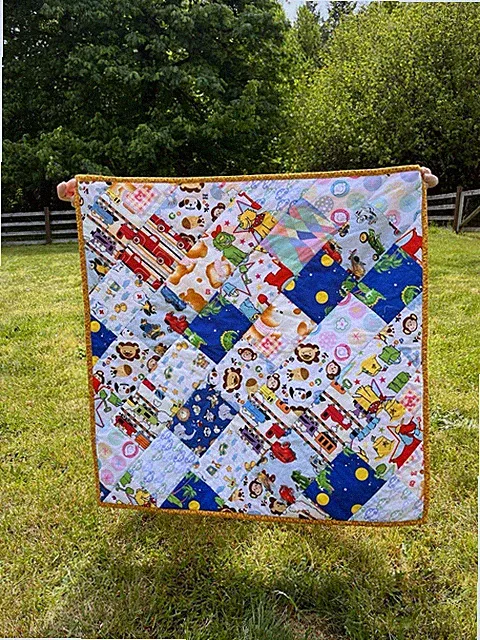 Handmade Baby Quilt Nursery Blanket 30x30 Patchwork
