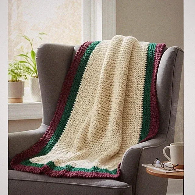 Handmade Crochet Granny Square Afghan Blanket Throw 72" x 60" Multicolor
