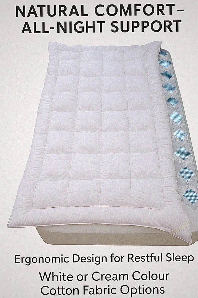 Handmade Merino Wool Mattress Topper [ WHITE-QUEEN ] Breathable Natural Bed Pad