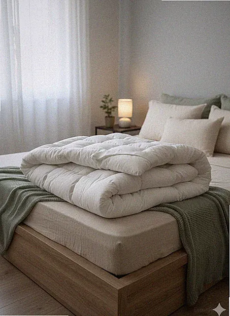 Handmade Merino Wool Mattress Topper [ WHITE-TWIN ]Breathable Natural Bed Pad