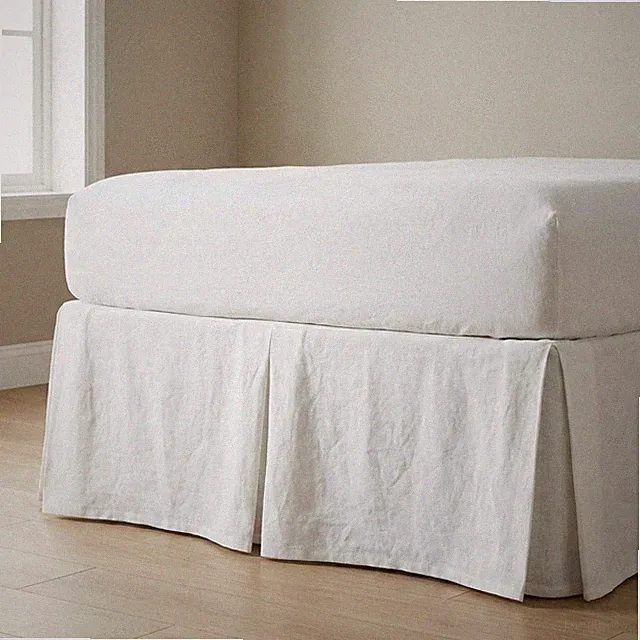 Linen Dust Tailored Bed Skirt. Twin Full Queen King 100% European Flax