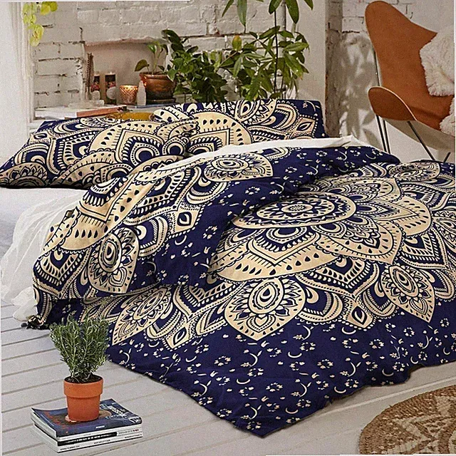 Mandala Indian Duvet Doona Cover Throw Quilt Cover Bohemian Bedding Blanket Boho