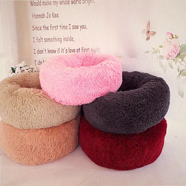 Round Long Hairy Autumn And Winter Nest Pad Dog Cat Mattress - Pick One