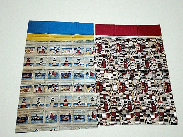 Set of 2 Handcrafted Standard Lighthouse Pillowcases