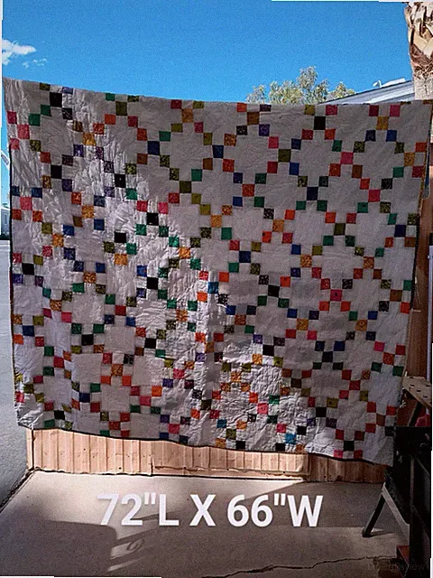 vintage handmade quilts 72” X 66”