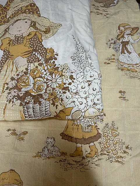 vintage handmade Sarah Kay Duvet and Sham so cute