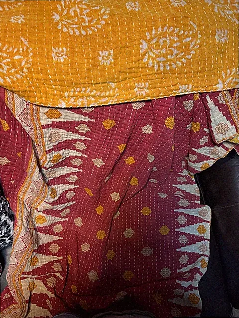 Vintage Kantha Quilt Handmade Indian Throw Reversible Blanket Wholesale Lot NEW