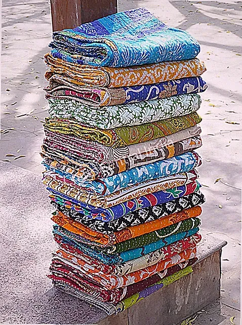 Wholesale lot of Bedding Bed cover indian kantha quilt hand stitch boho blanket